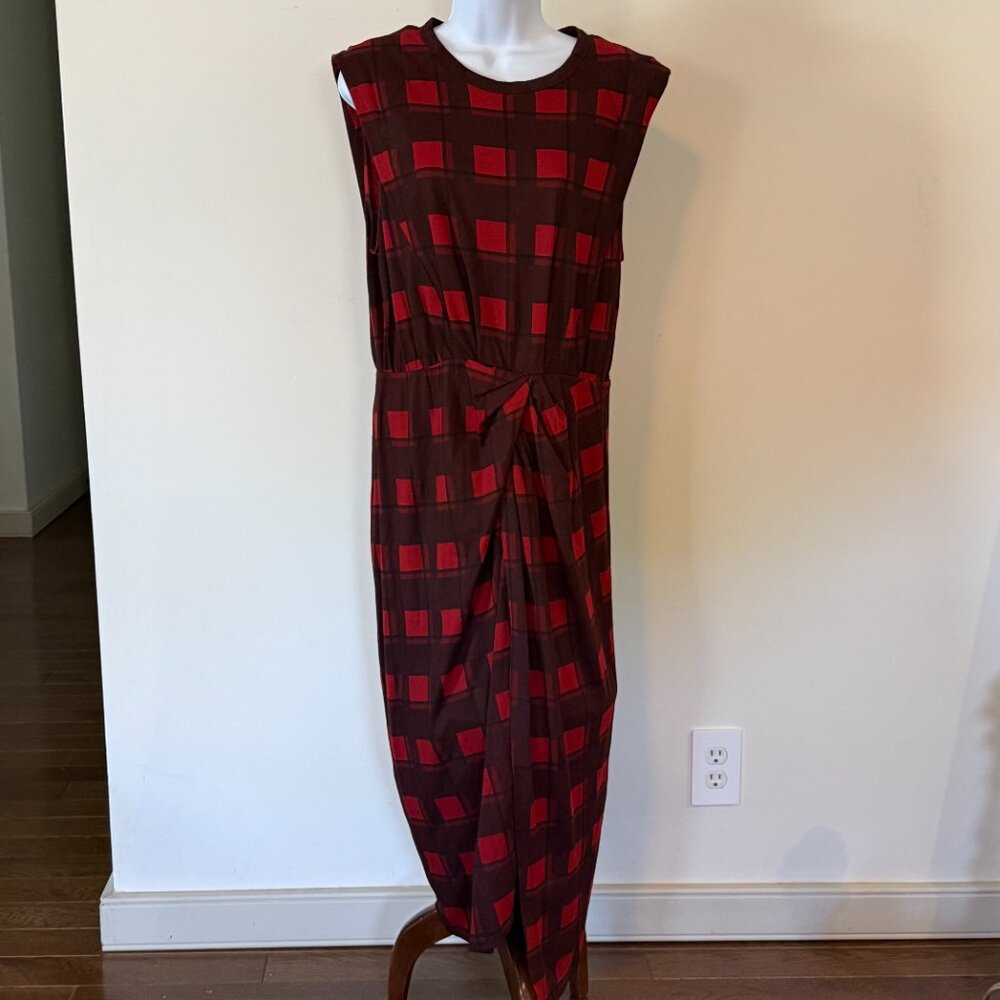 Derek Lam 10 Crosby Landry Plaid Muscle Tank Dress L